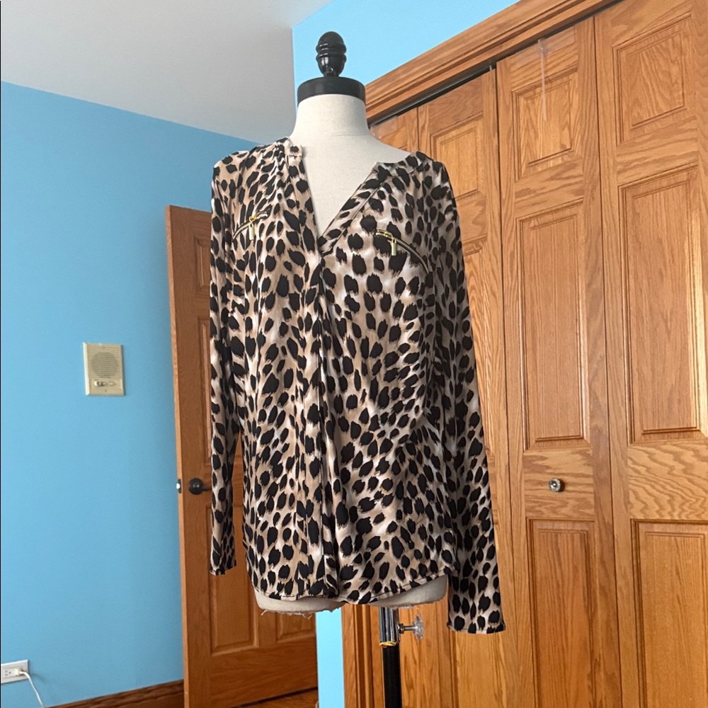 INC International Concepts Leopard Print Blouse